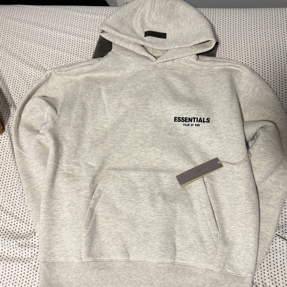 Fear of God Essentials Light Gray Hoodie
